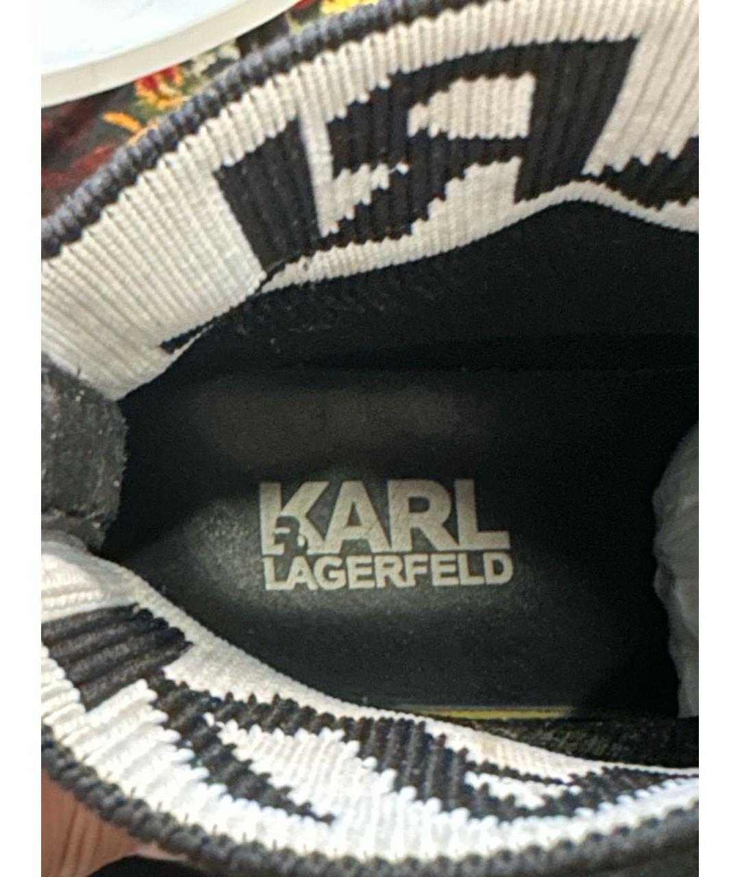KARL LAGERFELD Черные текстильные кроссовки, фото 5