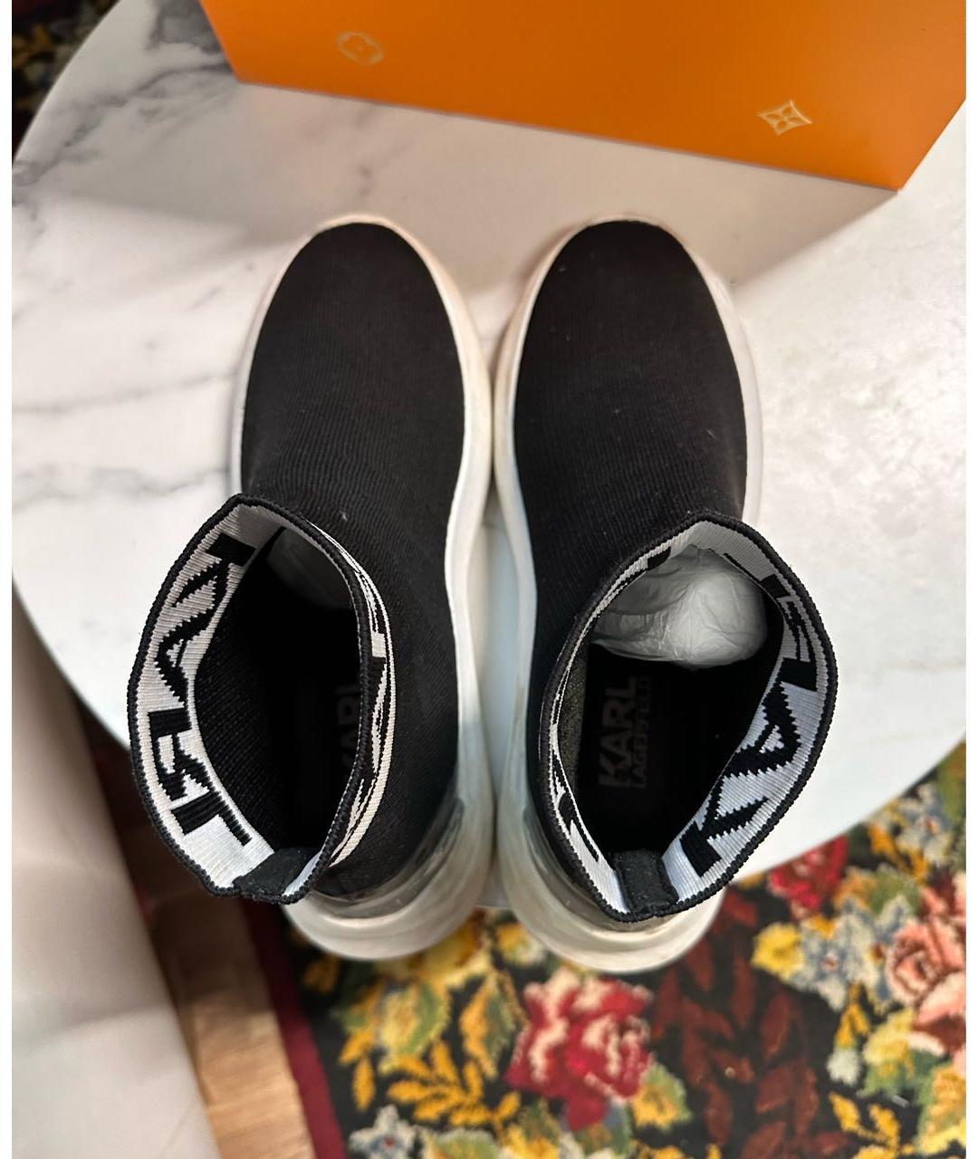KARL LAGERFELD Черные текстильные кроссовки, фото 3