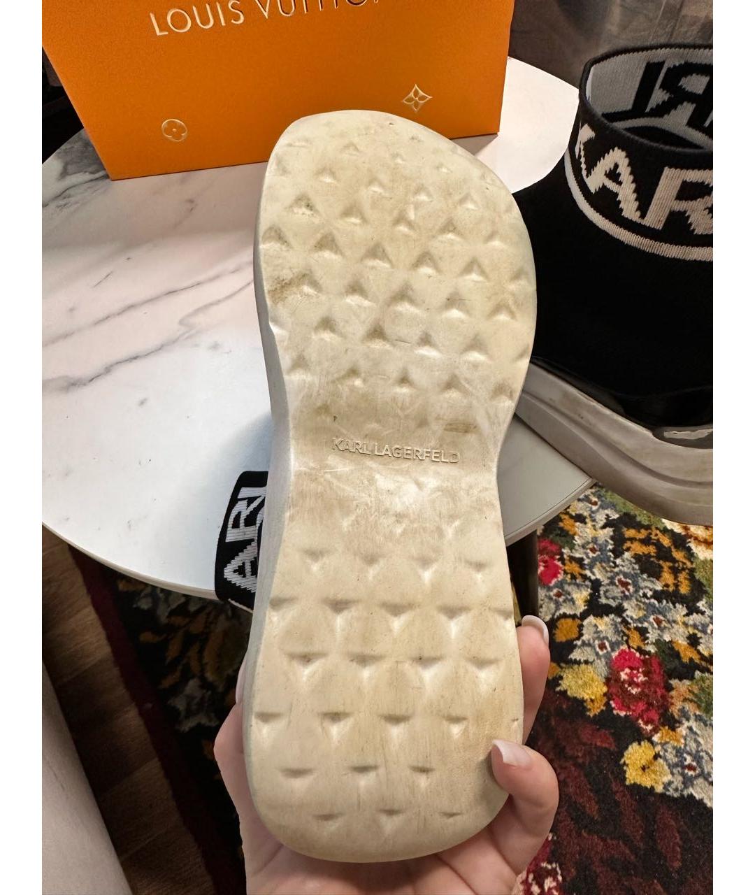 KARL LAGERFELD Черные текстильные кроссовки, фото 6