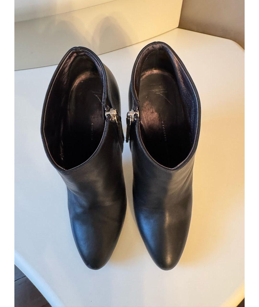 GIUSEPPE ZANOTTI DESIGN Черные кожаные ботильоны, фото 4