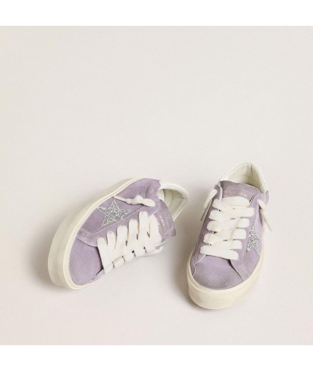 GOLDEN GOOSE DELUXE BRAND Фиолетовые замшевые кеды, фото 2