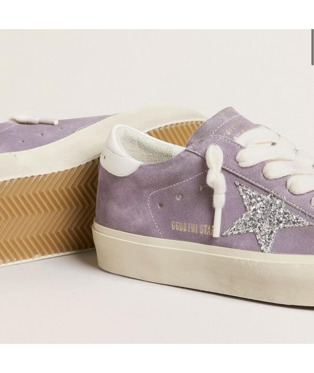 GOLDEN GOOSE DELUXE BRAND Фиолетовые замшевые кеды, фото 3