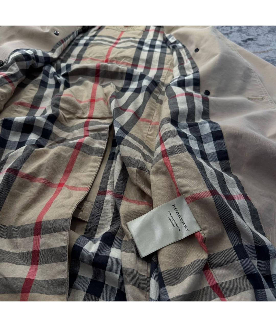 BURBERRY Бежевый хлопковый тренч/плащ, фото 6