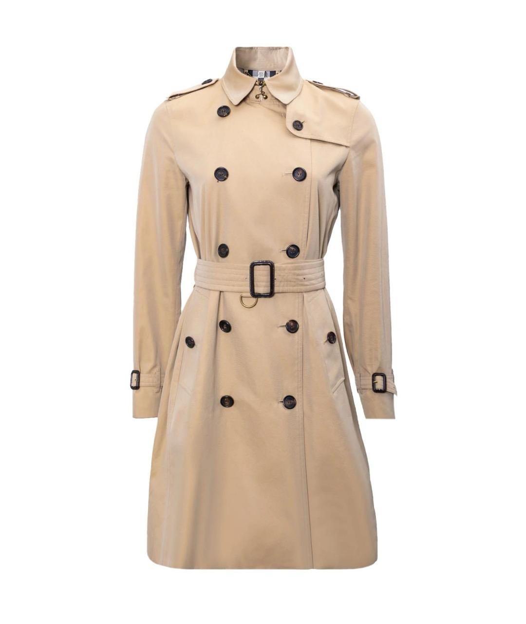 BURBERRY Бежевый хлопковый тренч/плащ, фото 1
