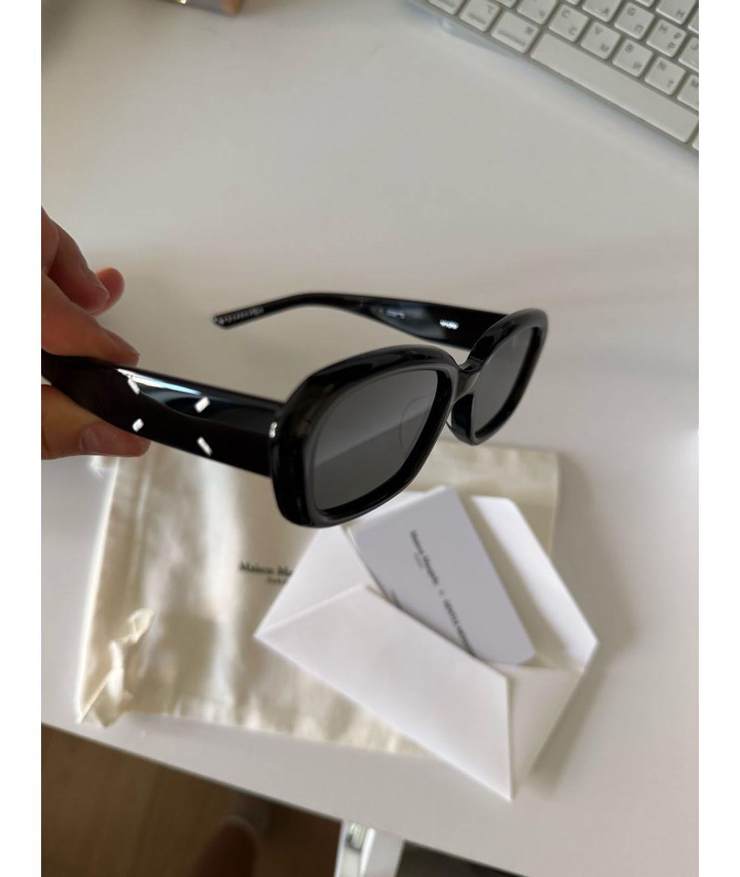 MAISON MARGIELA Черные пластиковые солнцезащитные очки, фото 6