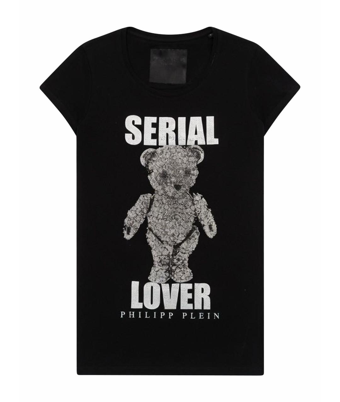 PHILIPP PLEIN Черная хлопковая футболка, фото 1