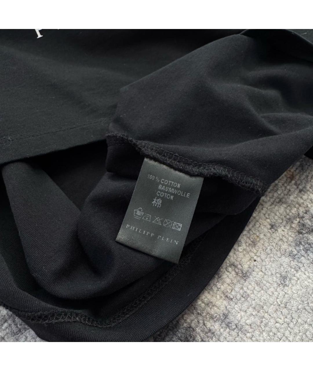 PHILIPP PLEIN Черная хлопковая футболка, фото 6