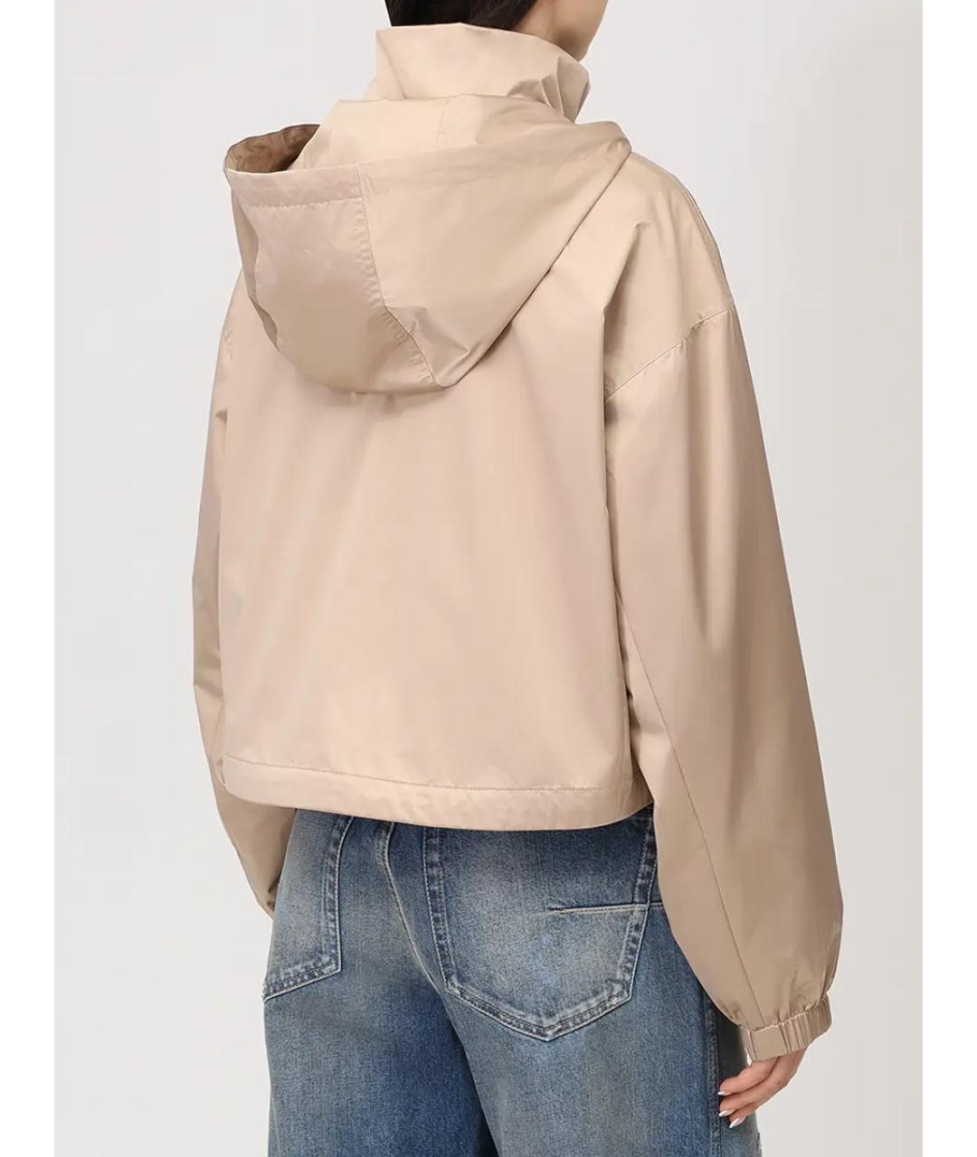 FENDI Бежевая полиамидовая куртка, фото 3