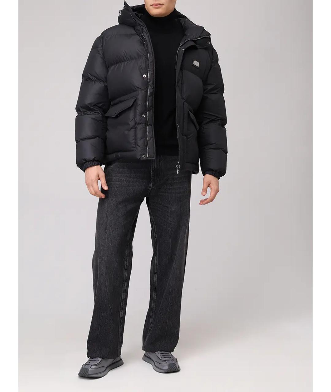 DOLCE&GABBANA Черный полиамидовый пуховик, фото 2