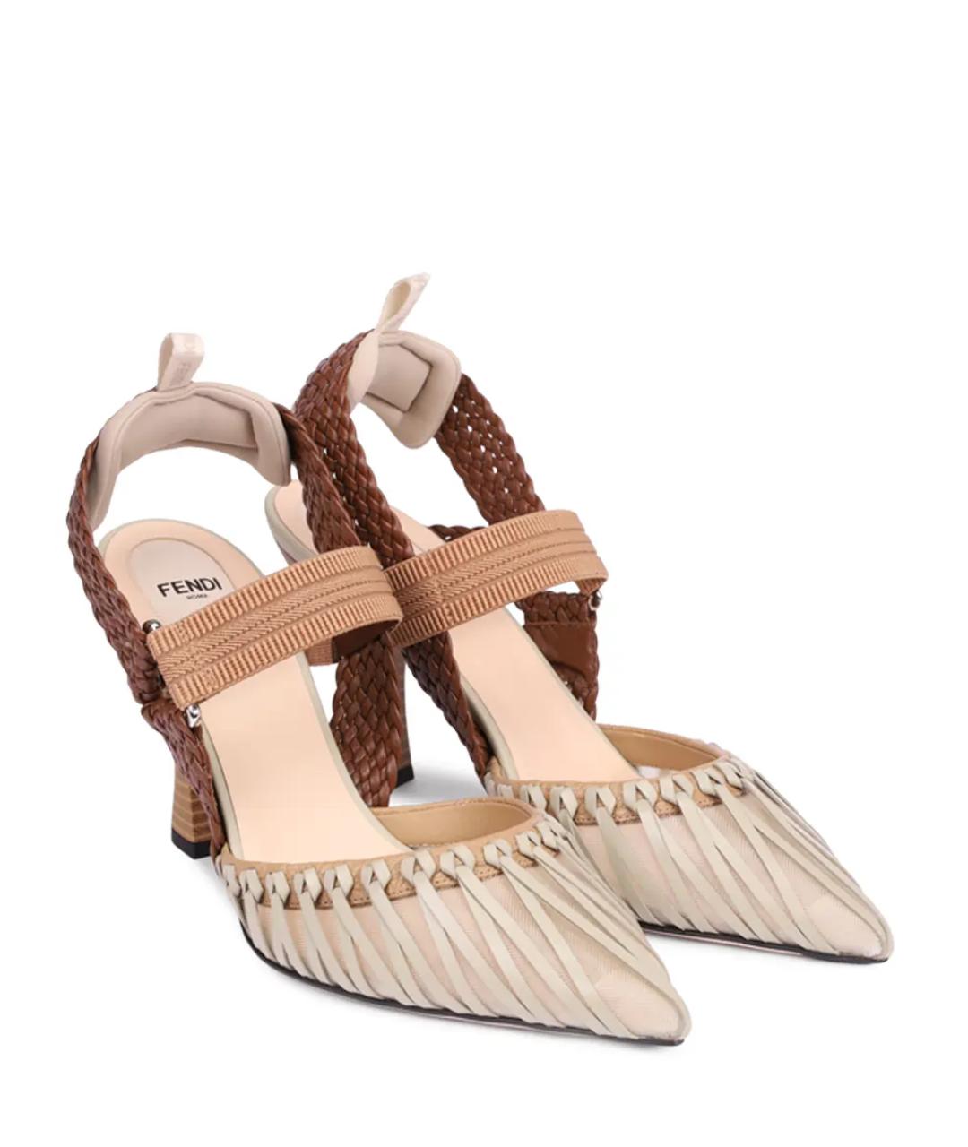 FENDI Мульти текстильные туфли, фото 2