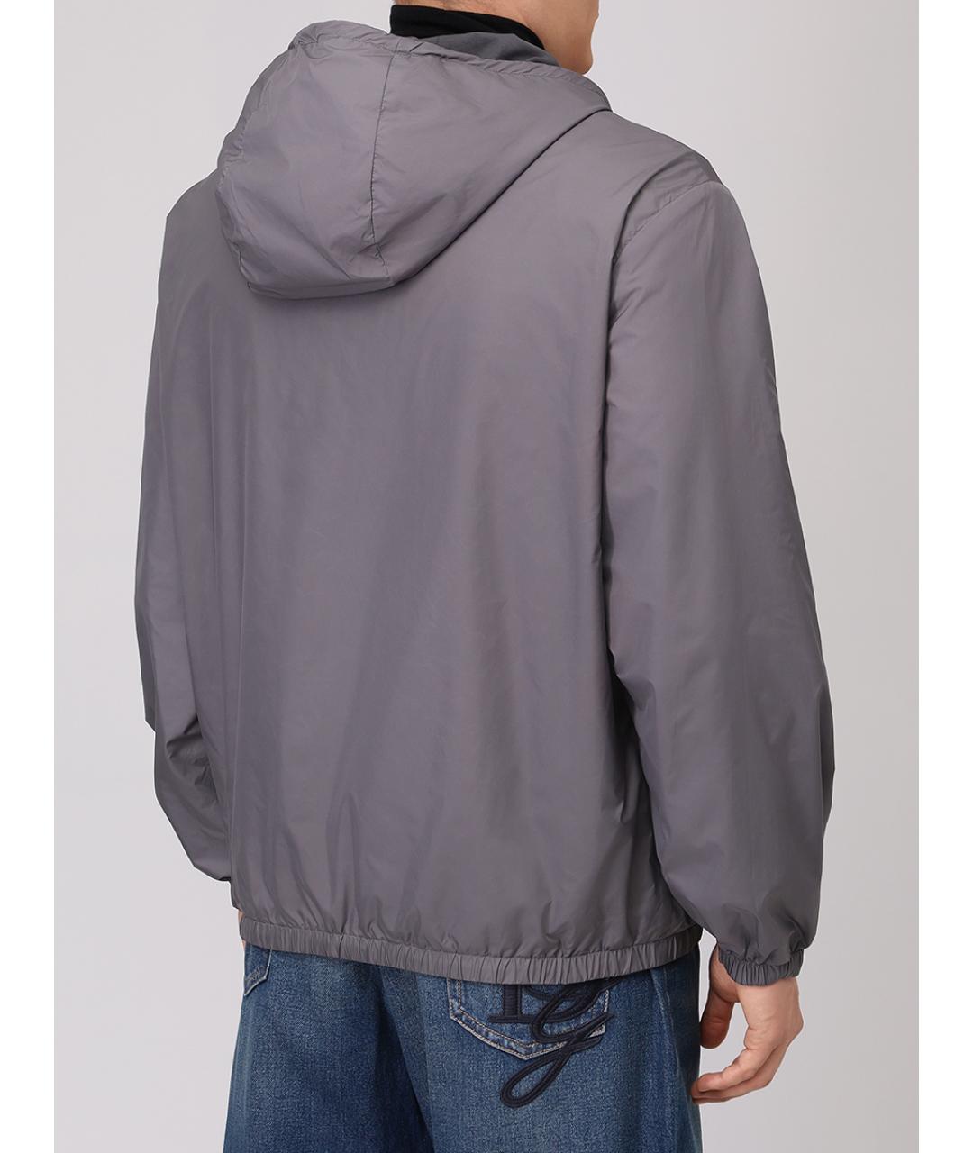 DOLCE&GABBANA Серая полиамидовая куртка, фото 4