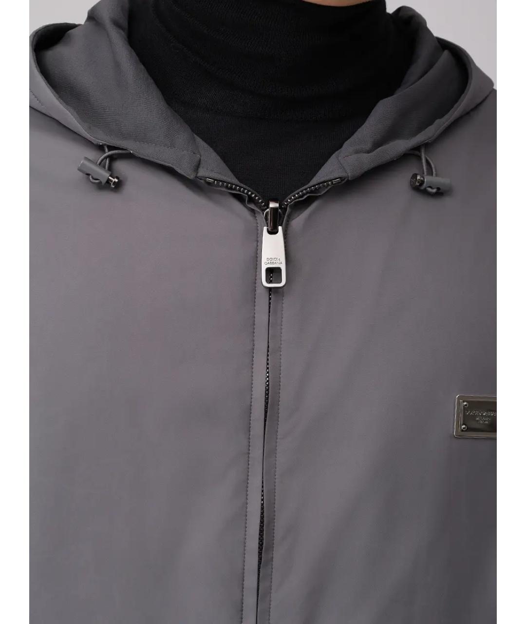 DOLCE&GABBANA Серая полиамидовая куртка, фото 7