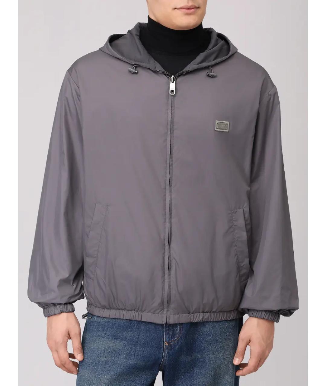 DOLCE&GABBANA Серая полиамидовая куртка, фото 5