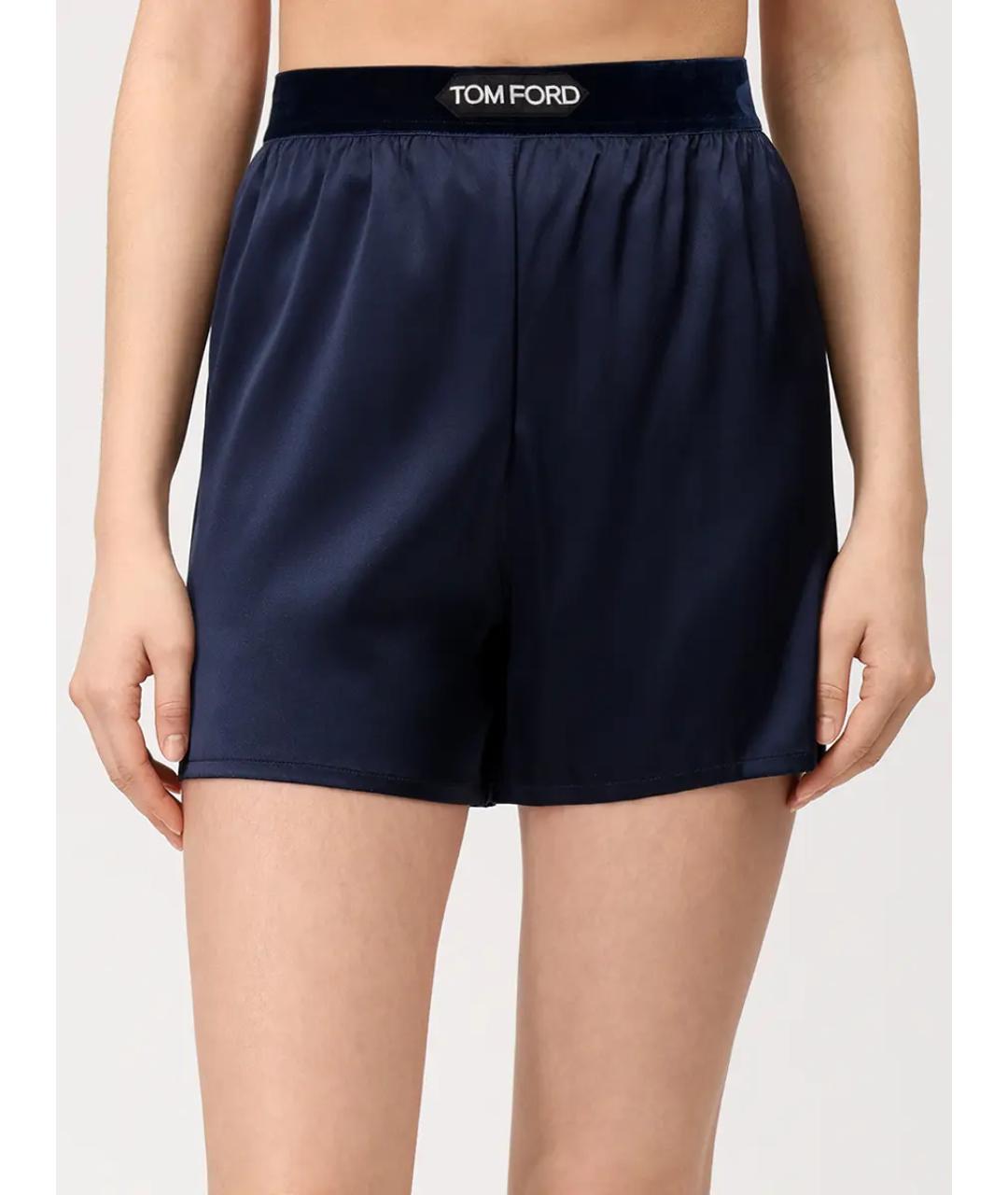 TOM FORD Синие шелковые шорты, фото 4