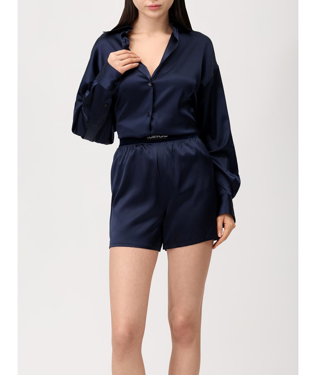 TOM FORD Синие шелковые шорты, фото 2