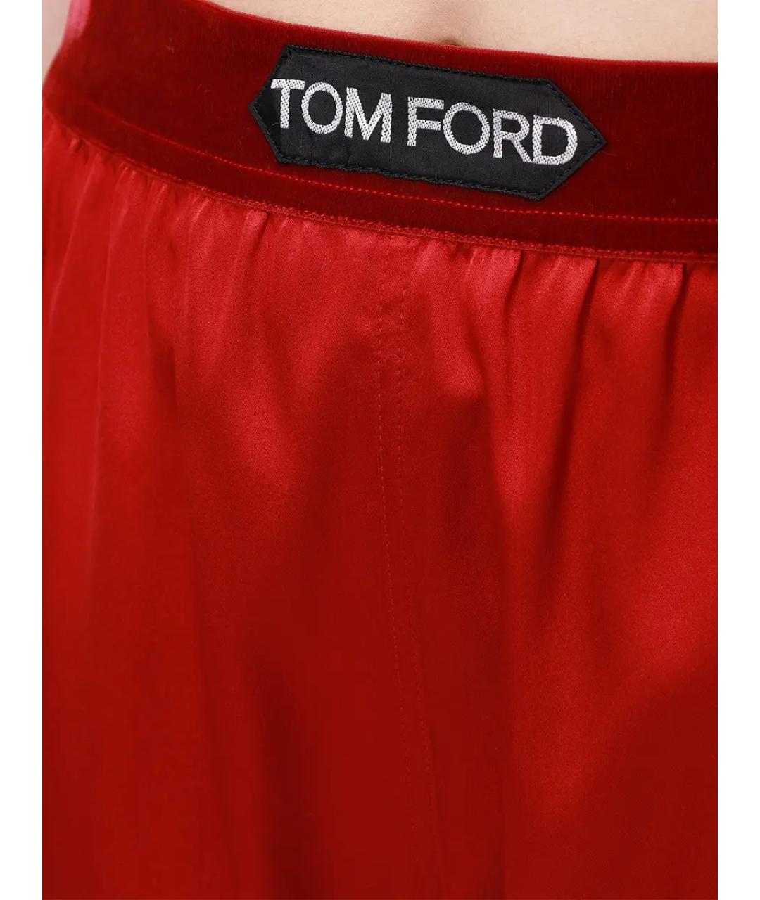 TOM FORD Красные шелковые шорты, фото 5