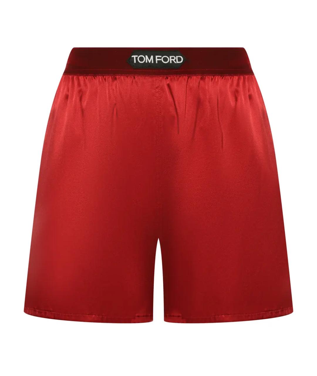 TOM FORD Красные шелковые шорты, фото 1