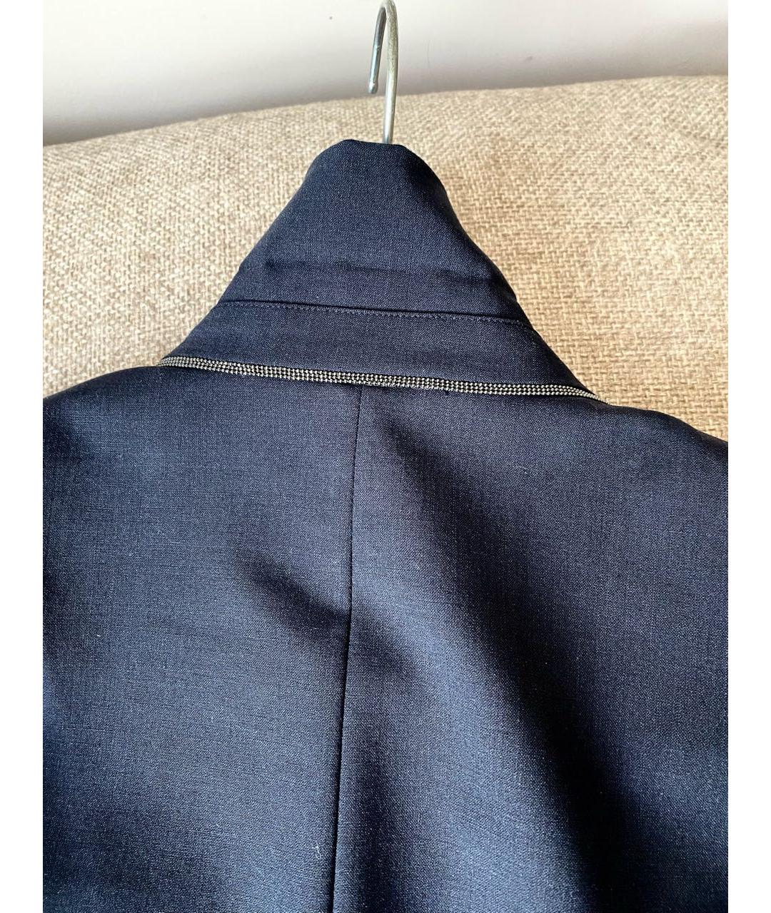 BRUNELLO CUCINELLI Черный шерстяной жакет/пиджак, фото 4