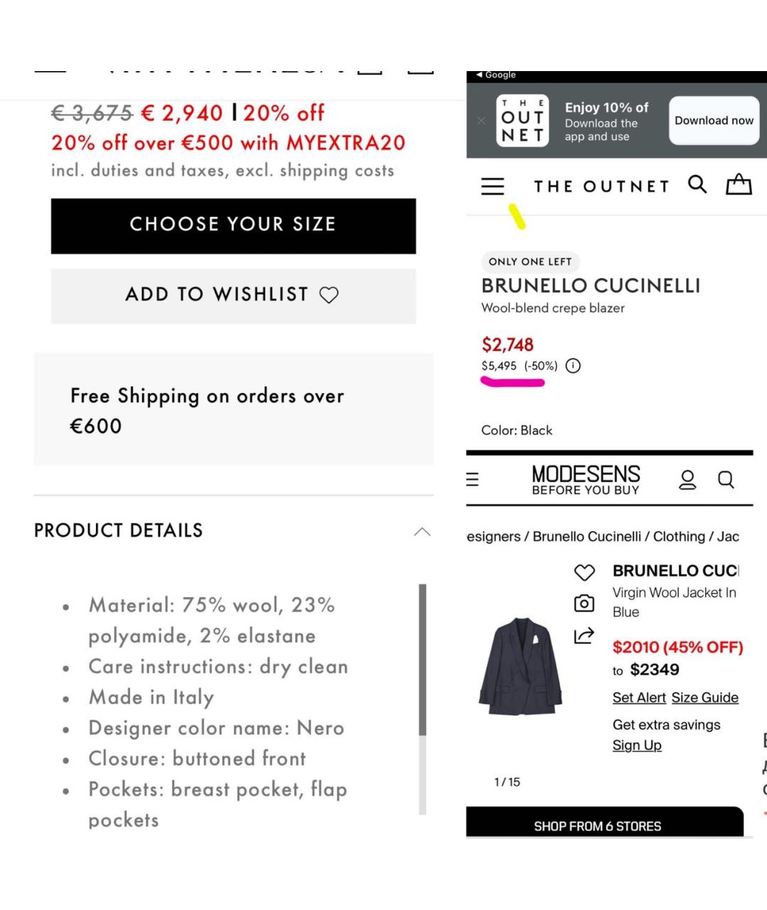 BRUNELLO CUCINELLI Черный шерстяной жакет/пиджак, фото 7