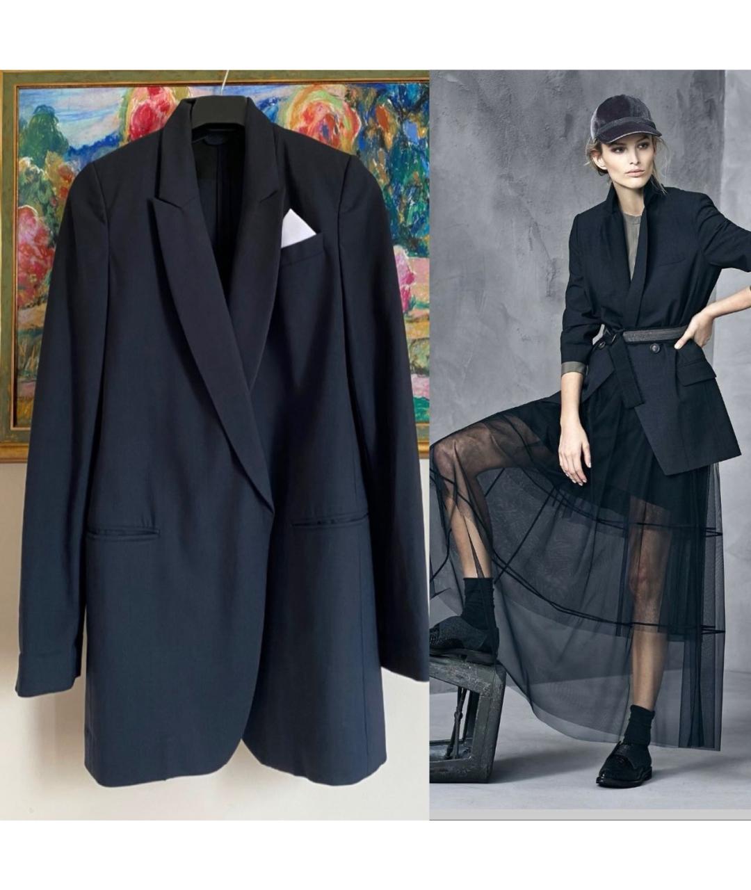 BRUNELLO CUCINELLI Черный шерстяной жакет/пиджак, фото 5