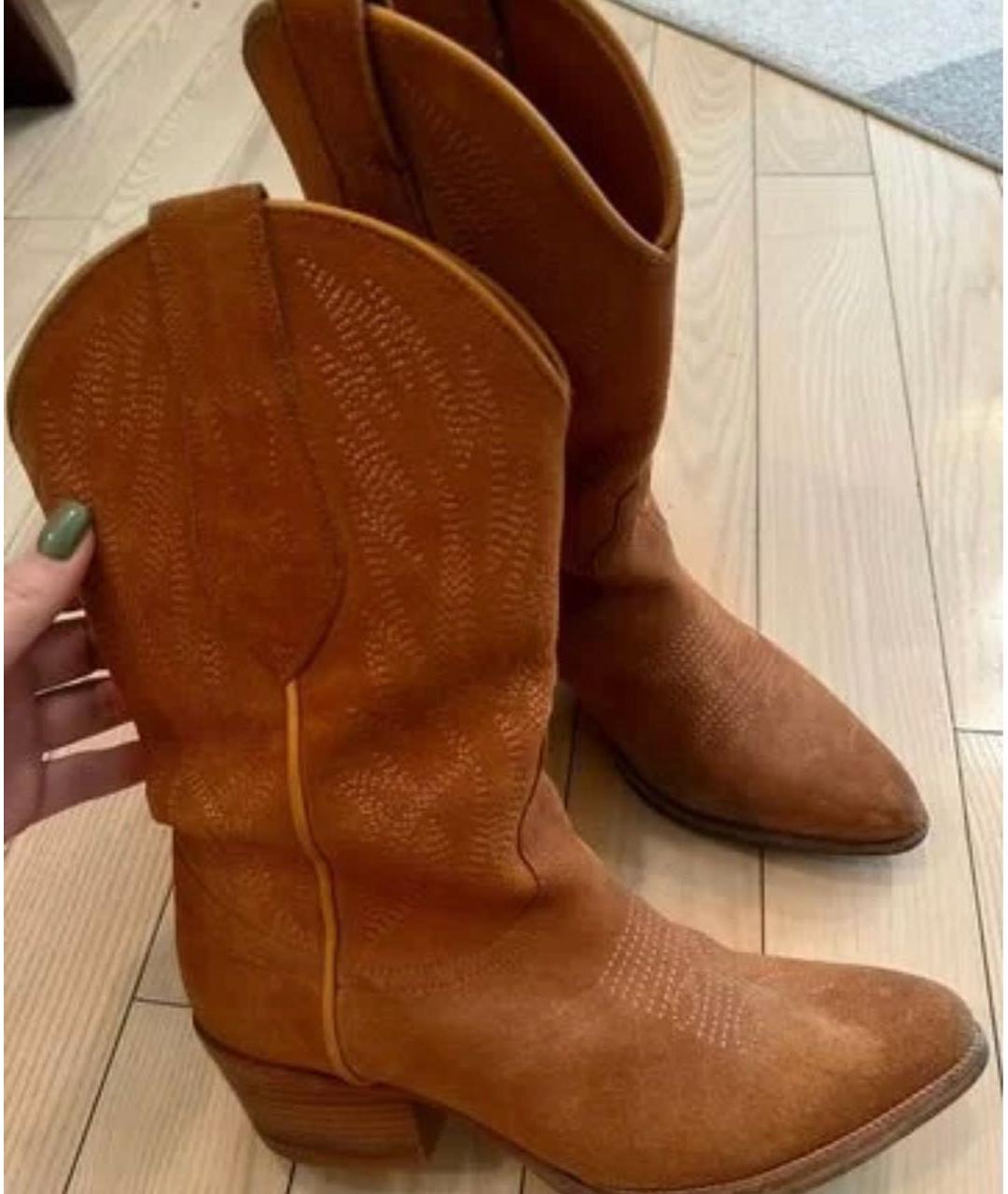 POLO RALPH LAUREN Коричневые замшевые полусапоги, фото 5