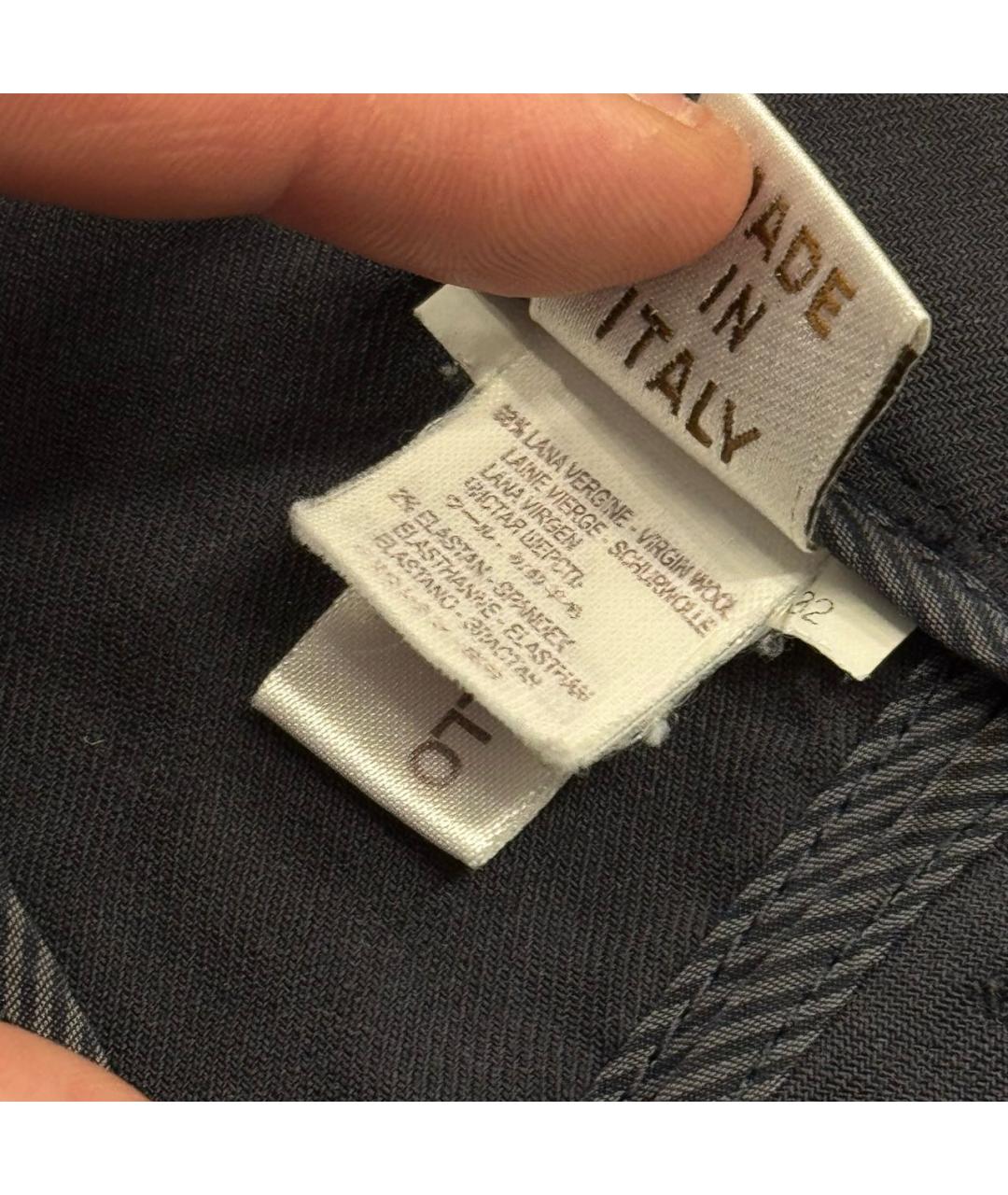 BRUNELLO CUCINELLI Темно-синие шерстяные брюки узкие, фото 5