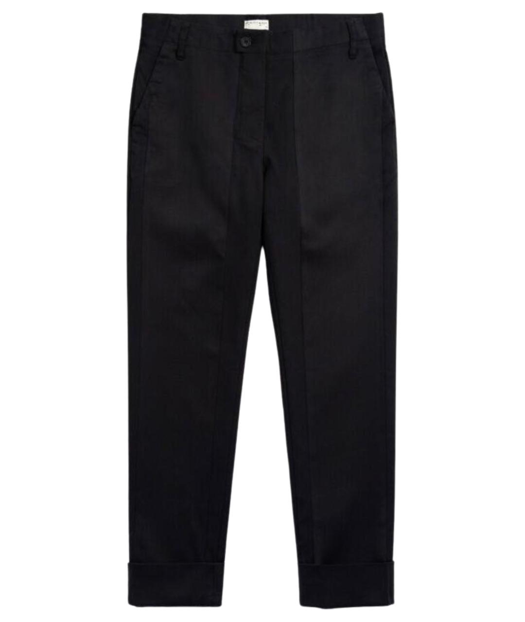 BRUNELLO CUCINELLI Темно-синие шерстяные брюки узкие, фото 1