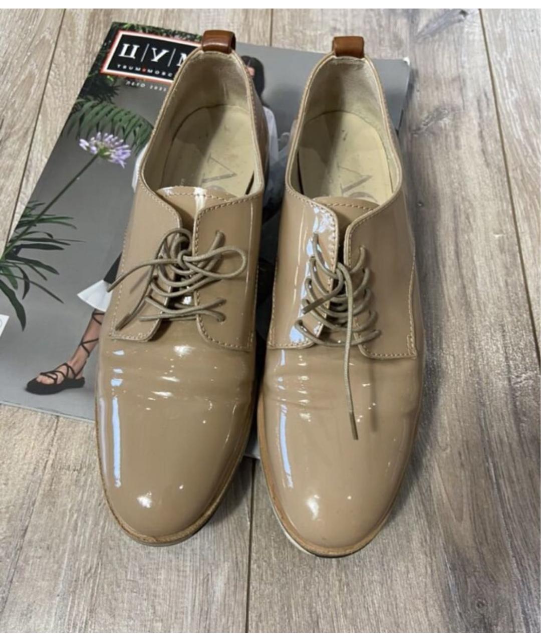 AGL Бежевые ботинки из лакированной кожи, фото 6