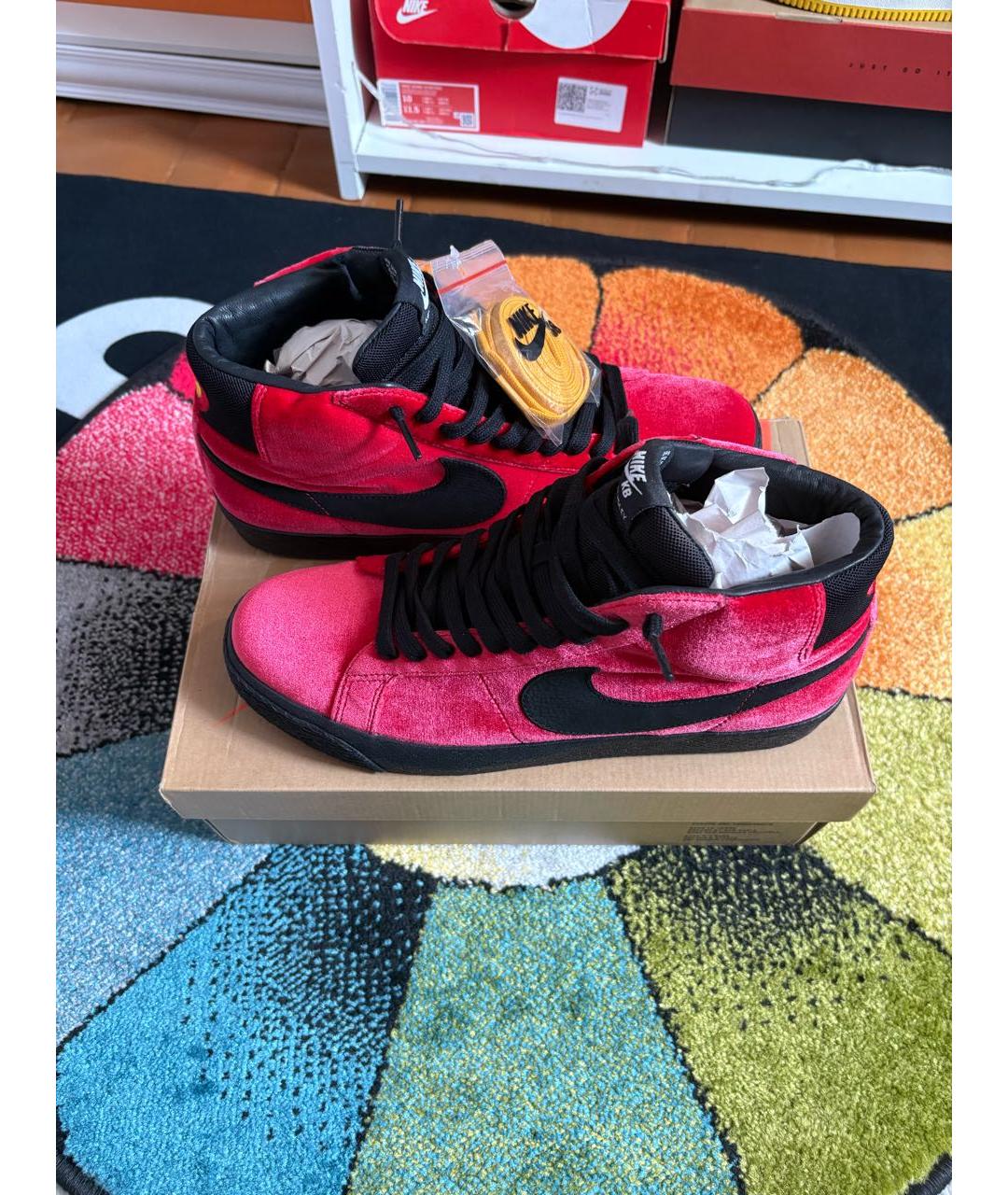 NIKE Красные высокие кроссовки / кеды, фото 2