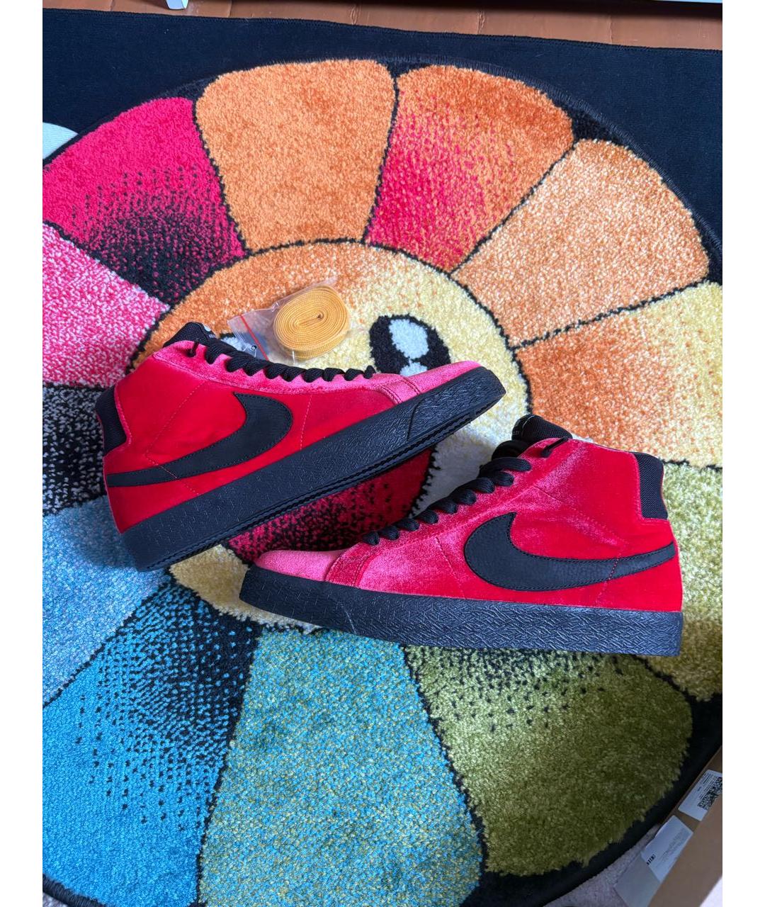 NIKE Красные высокие кроссовки / кеды, фото 7