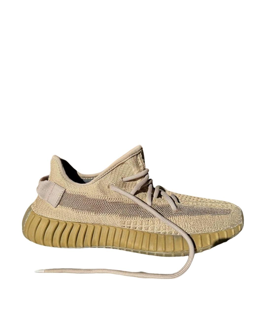 ADIDAS YEEZY Бежевые текстильные кроссовки, фото 1