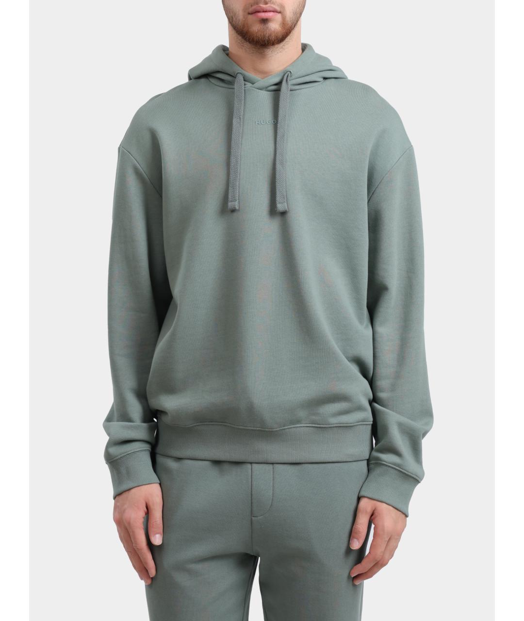 HUGO Зеленый хлопковый спортивный костюм, фото 2