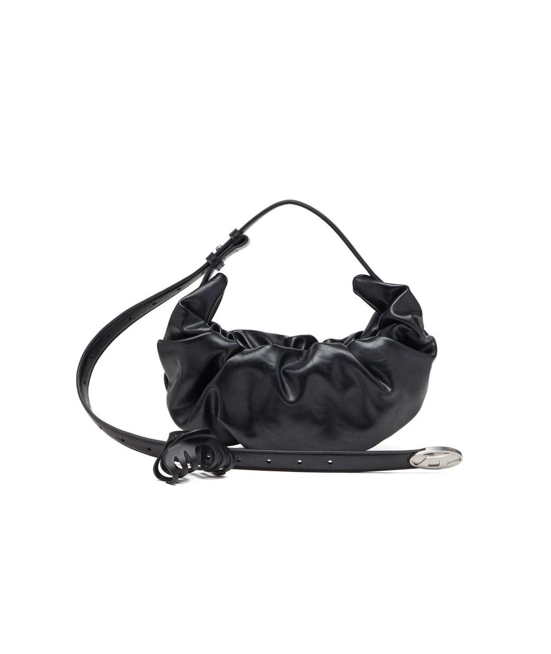 DIESEL Черная сумка с короткими ручками из искусственной кожи, фото 6