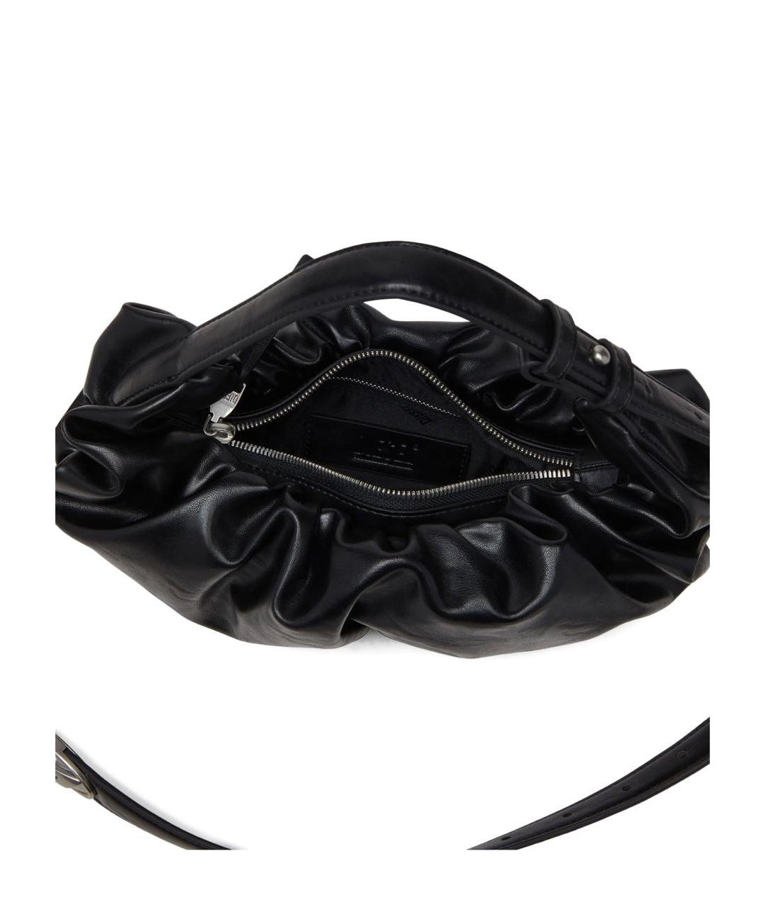DIESEL Черная сумка с короткими ручками из искусственной кожи, фото 2