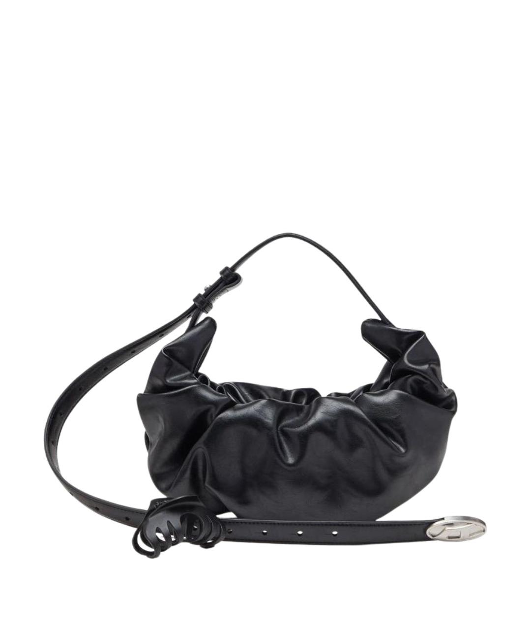 DIESEL Черная сумка с короткими ручками из искусственной кожи, фото 1