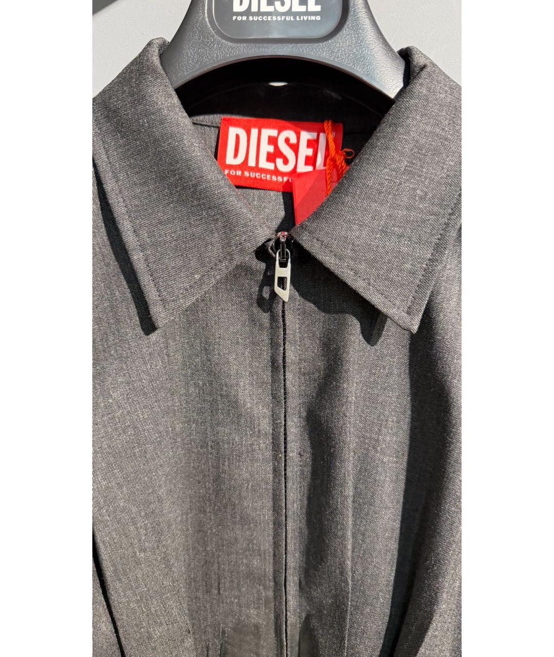 DIESEL Антрацитовый полиэстеровый жакет/пиджак, фото 4