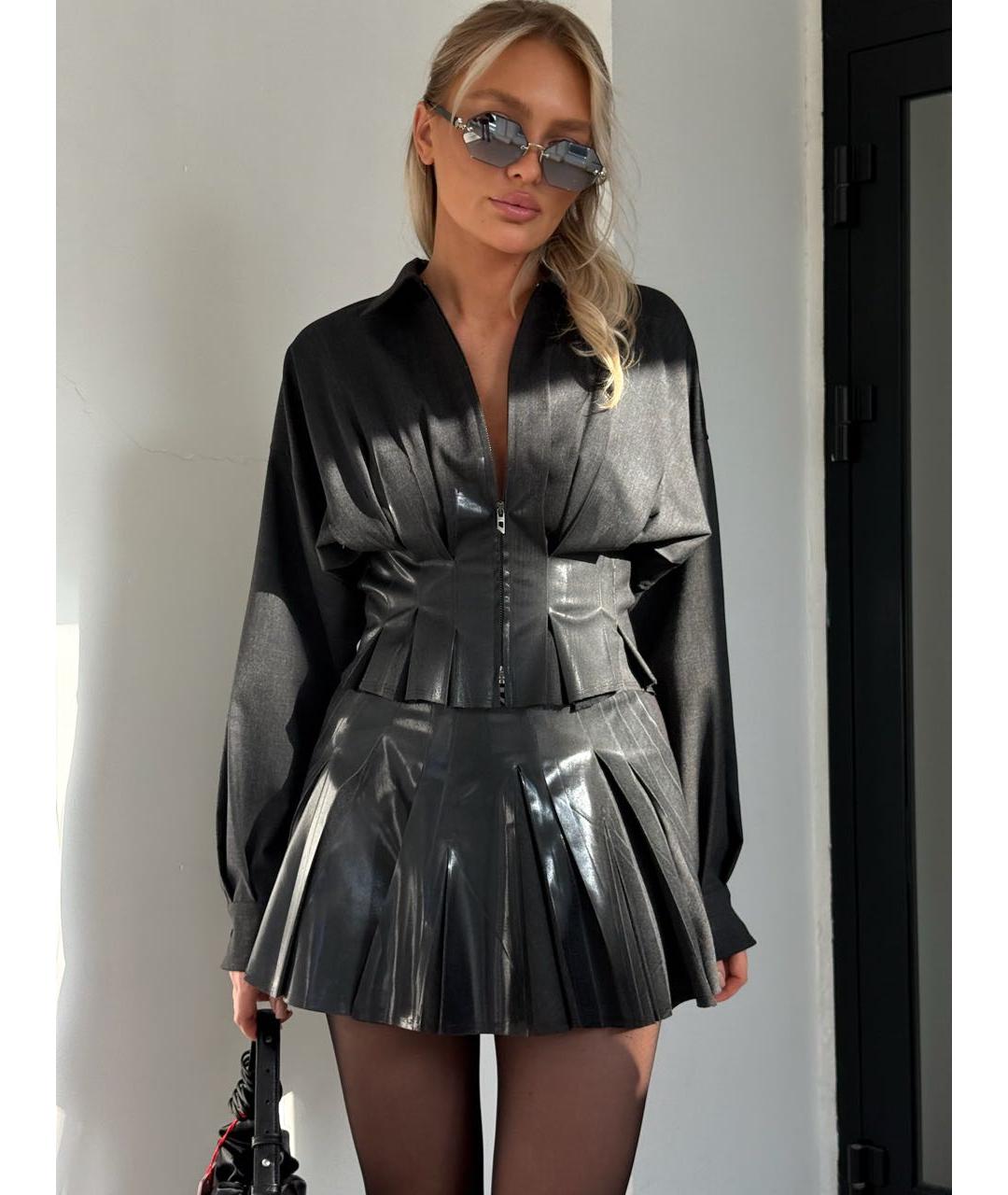 DIESEL Антрацитовый полиэстеровый жакет/пиджак, фото 6