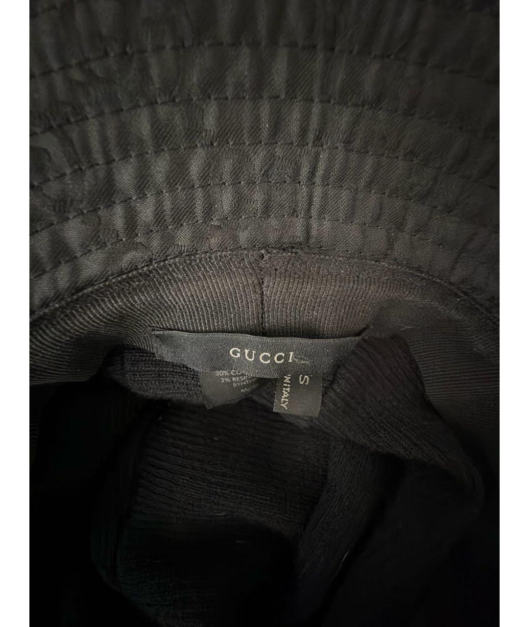 GUCCI Черная синтетическая панама, фото 3