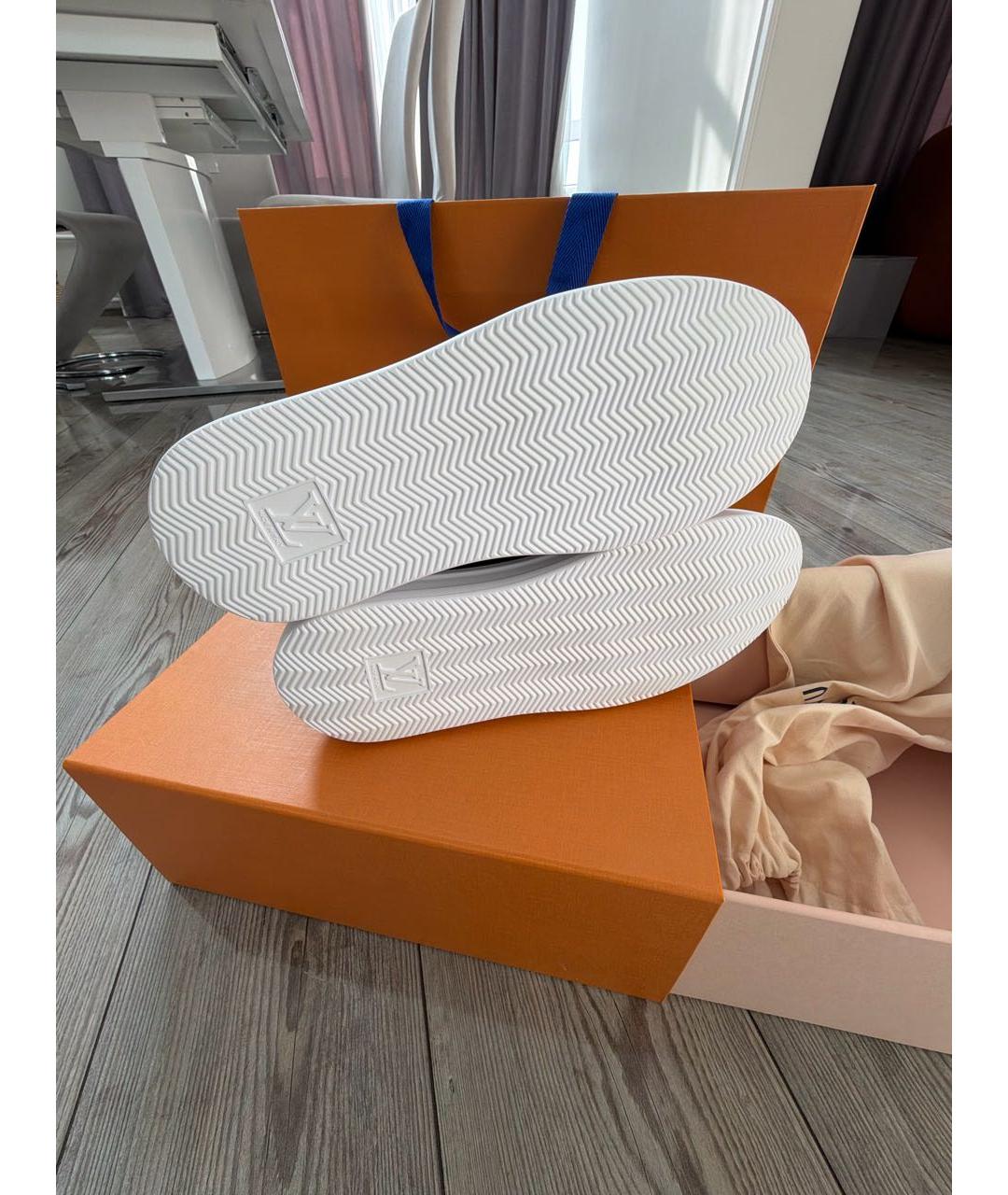 LOUIS VUITTON Черные кожаные низкие кроссовки / кеды, фото 7