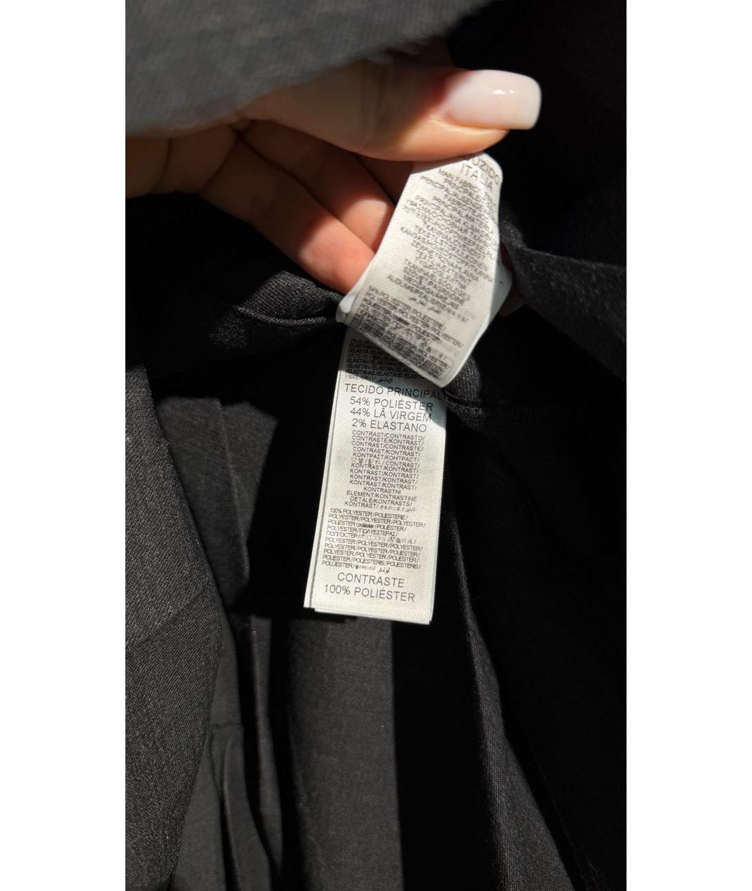 DIESEL Антрацитовая полиэстеровая юбка мини, фото 5