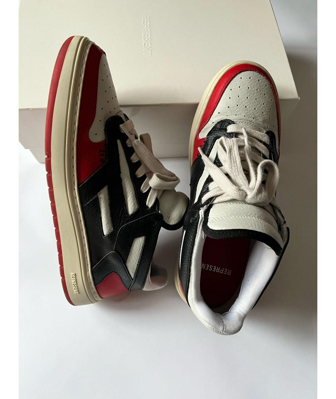 REPRESENT Мульти кожаные низкие кроссовки / кеды, фото 4