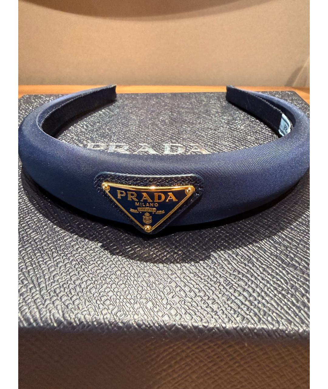 PRADA Темно-синий ободок, фото 3