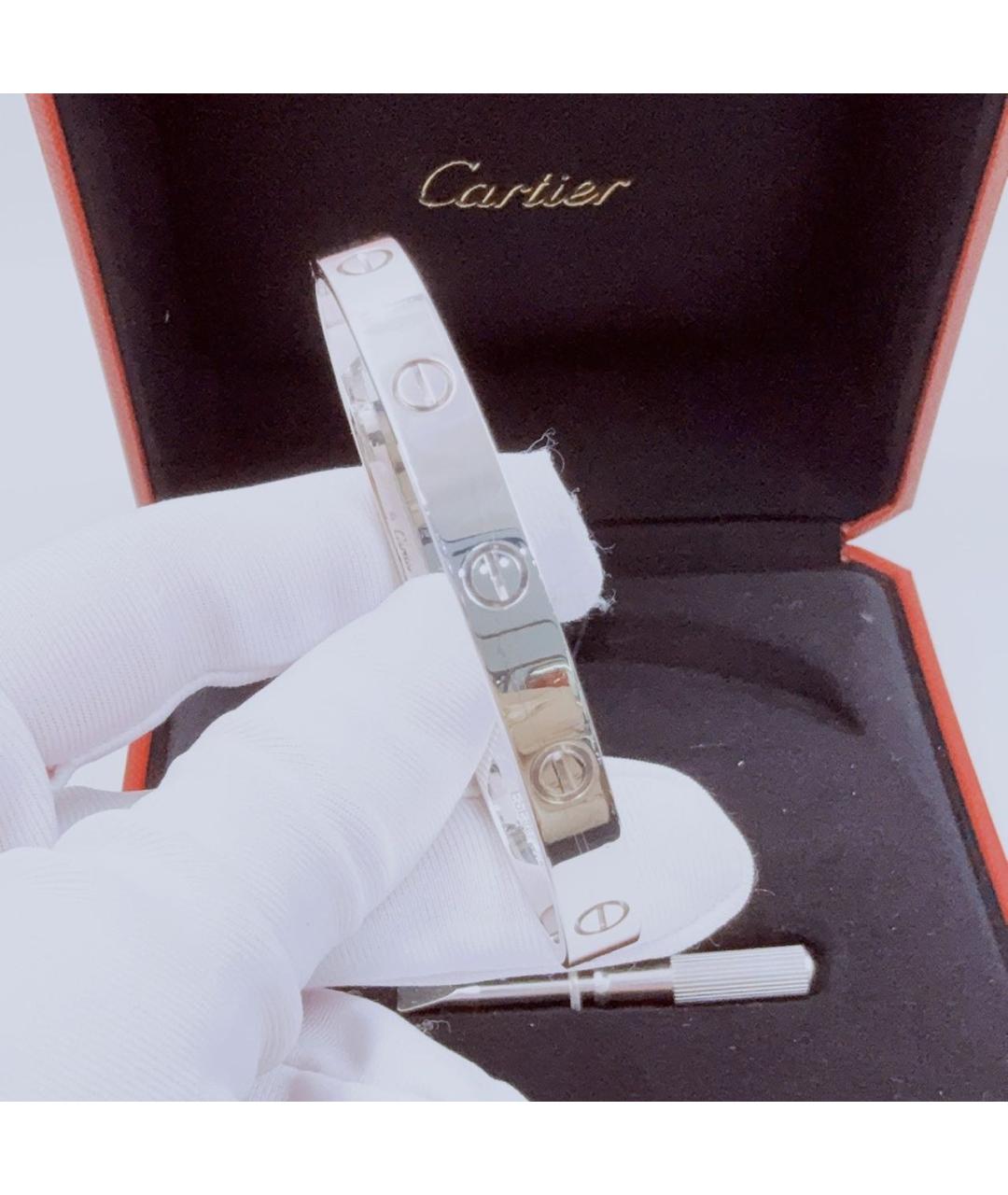 CARTIER Белый браслет из белого золота, фото 4
