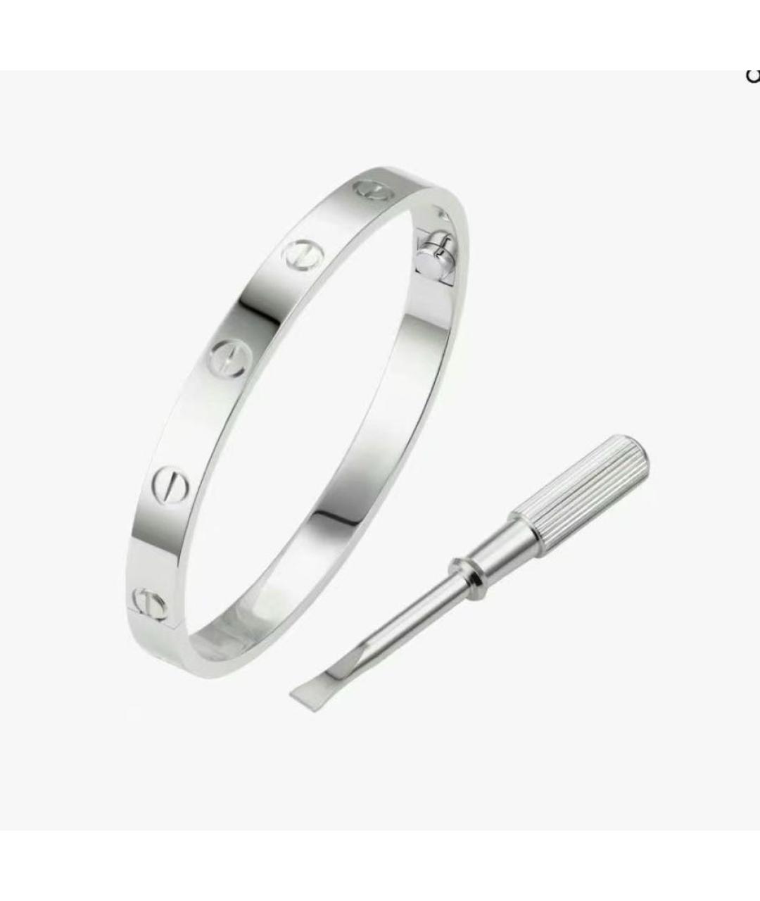 CARTIER Белый браслет из белого золота, фото 8