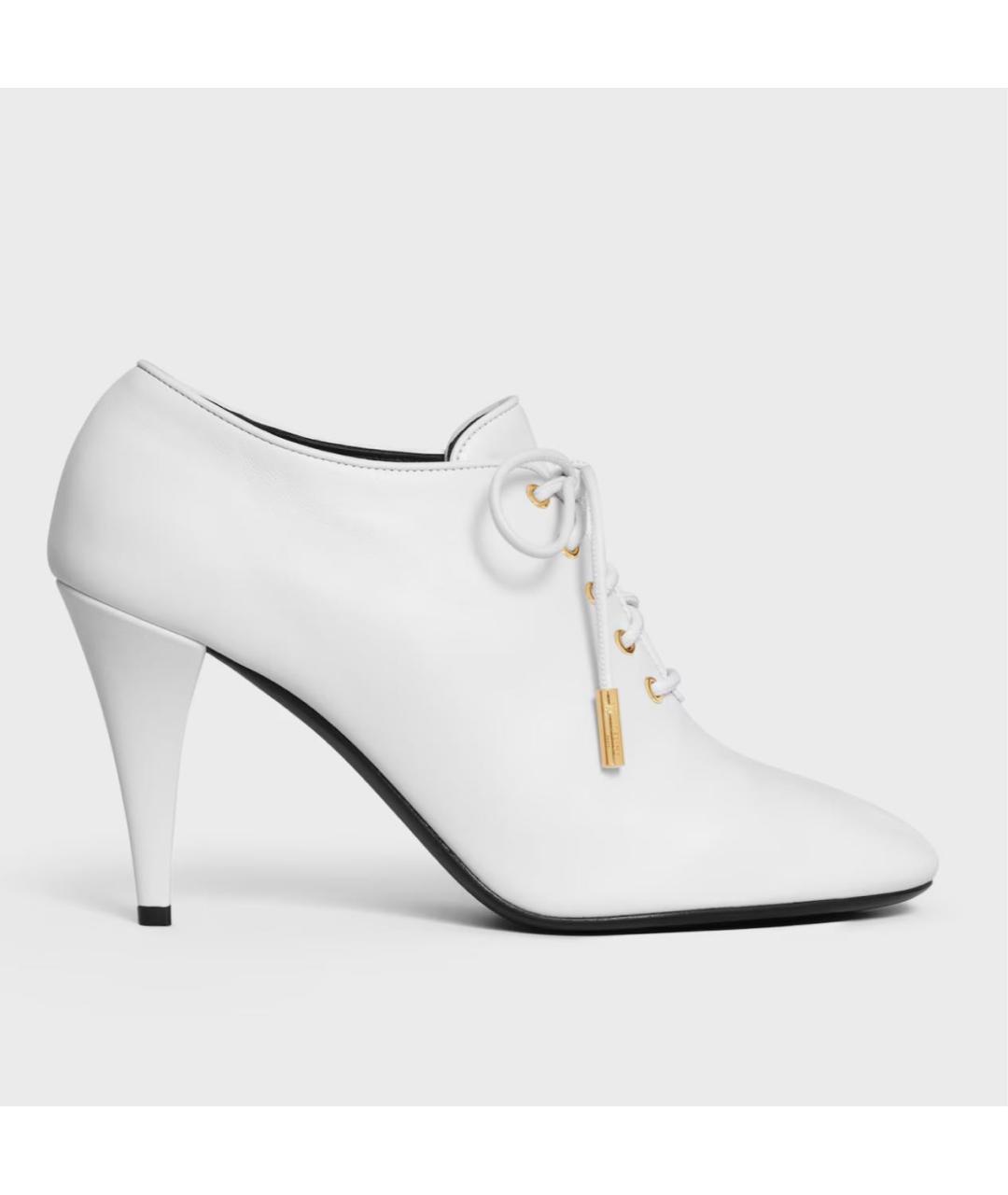 CELINE Белые кожаные балетки, фото 5