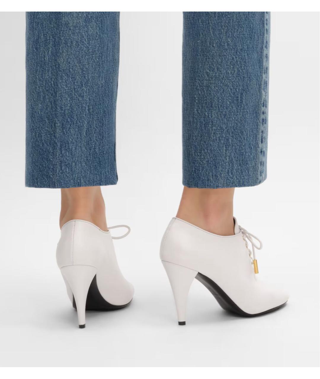 CELINE Белые кожаные балетки, фото 4