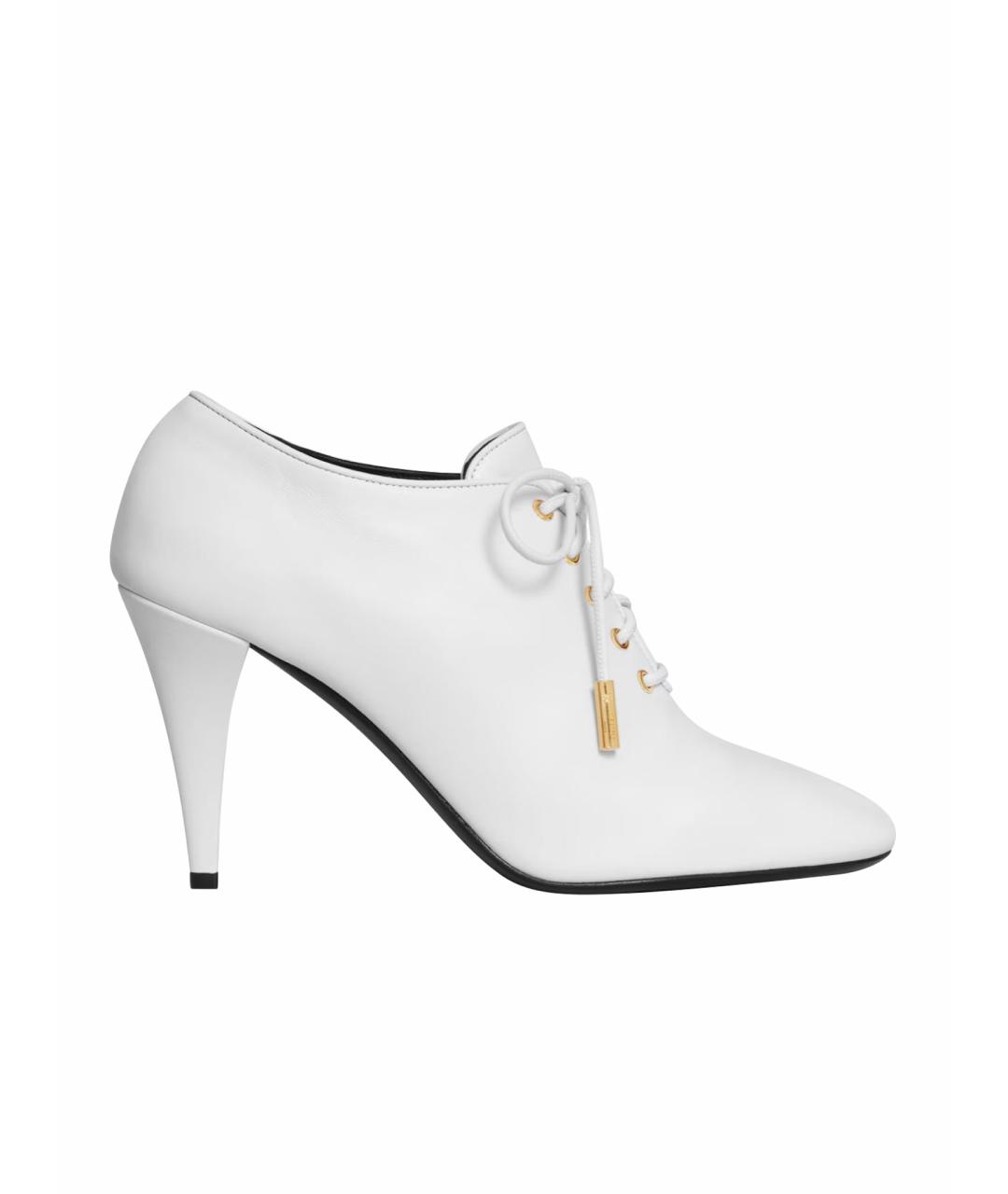 CELINE Белые кожаные балетки, фото 1