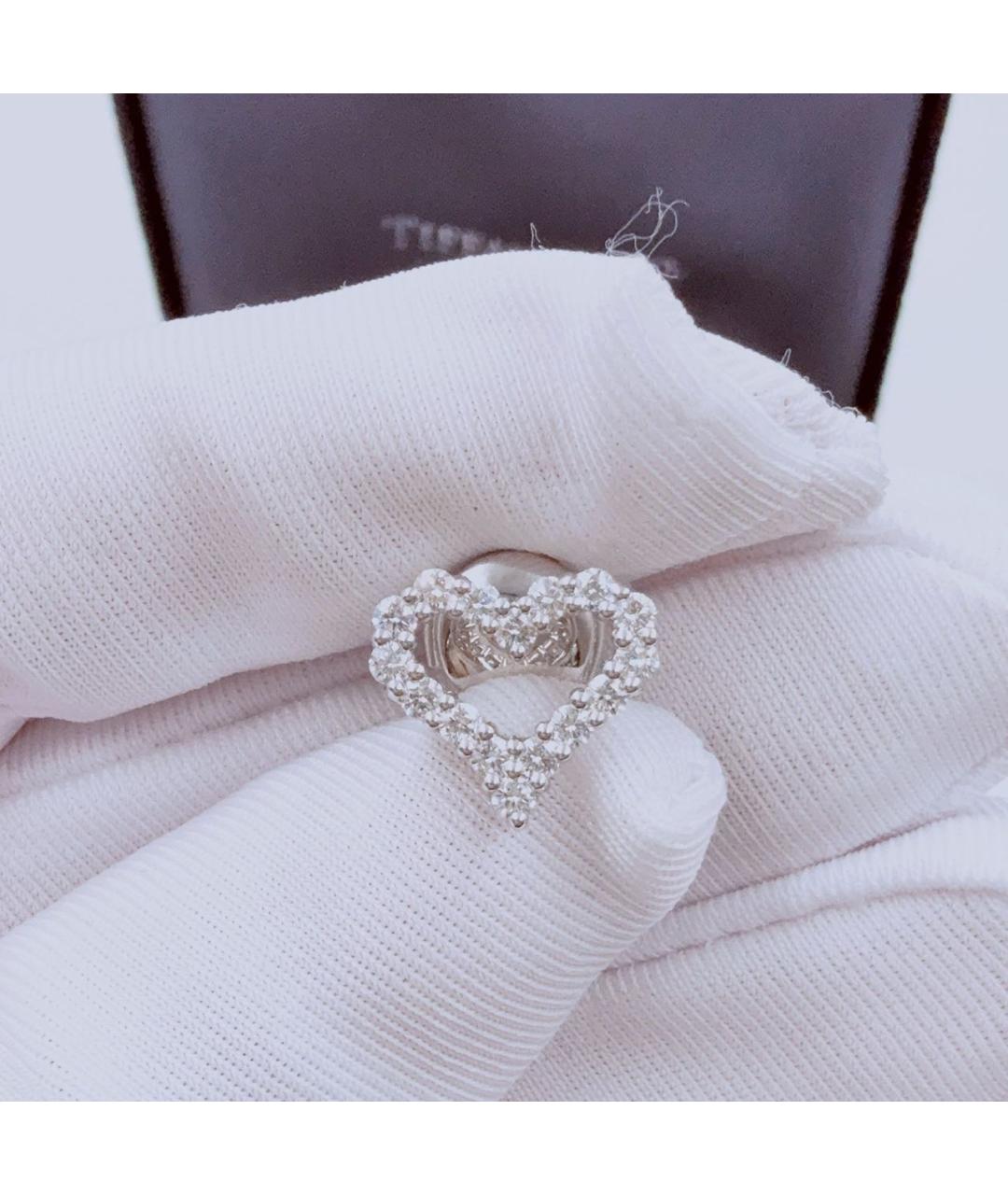 TIFFANY&CO Белые платиновые серьги, фото 4