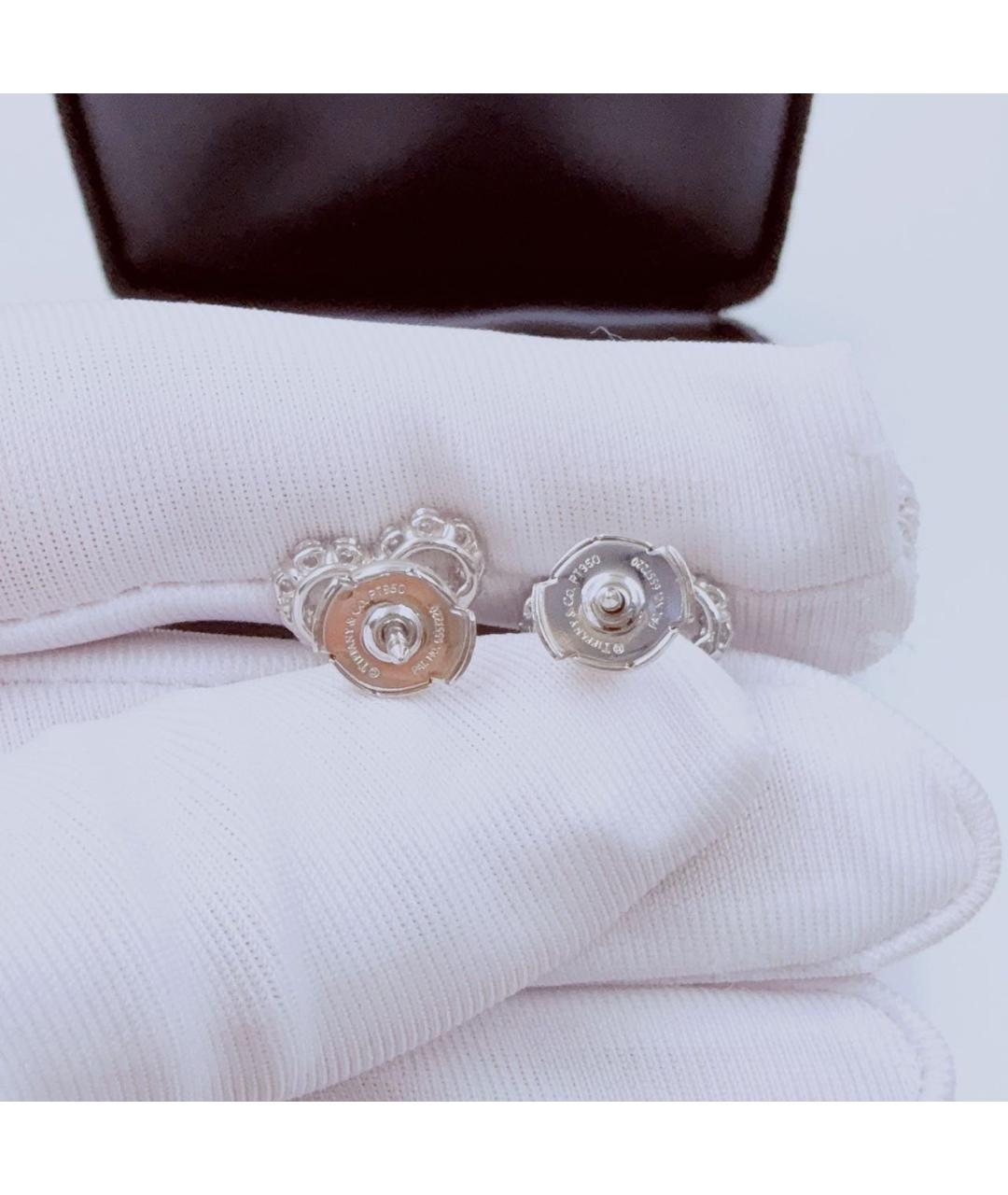 TIFFANY&CO Белые платиновые серьги, фото 7