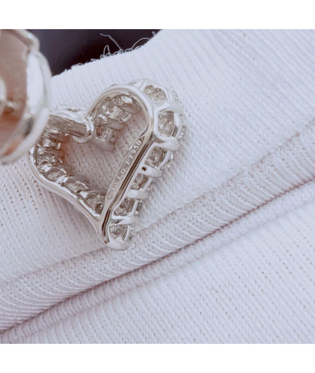 TIFFANY&CO Белые платиновые серьги, фото 6